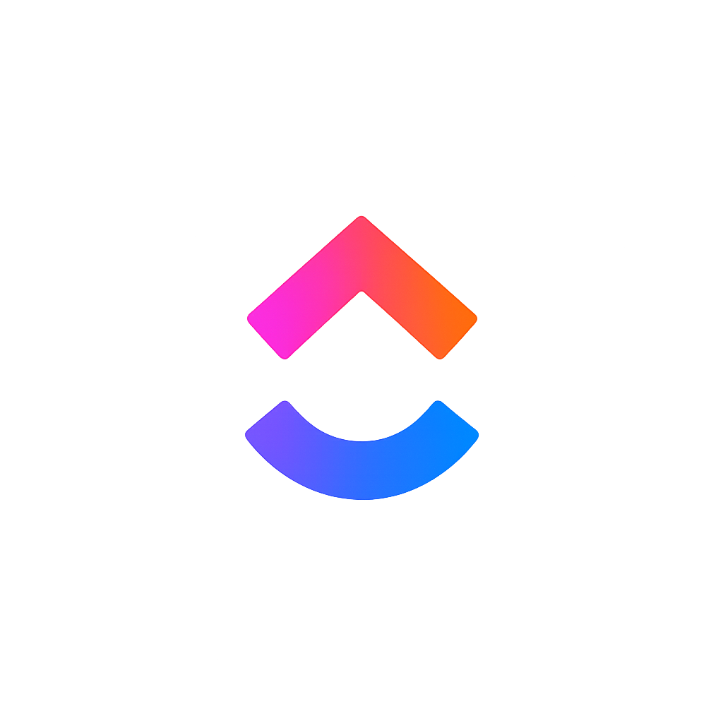 ClickUp logo - Best project management tool with 30% annual discount