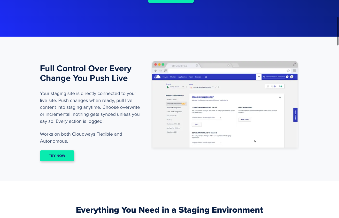 Cloudways official public Staging Management demonstration on October 16, 2026