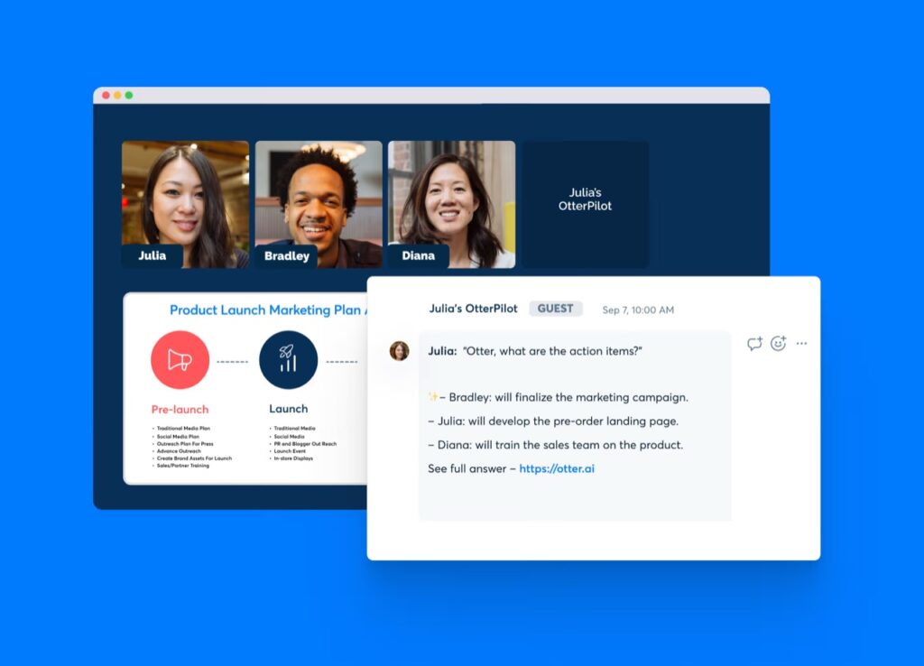 Otter.ai review: official meeting assistant visual for Zoom transcription