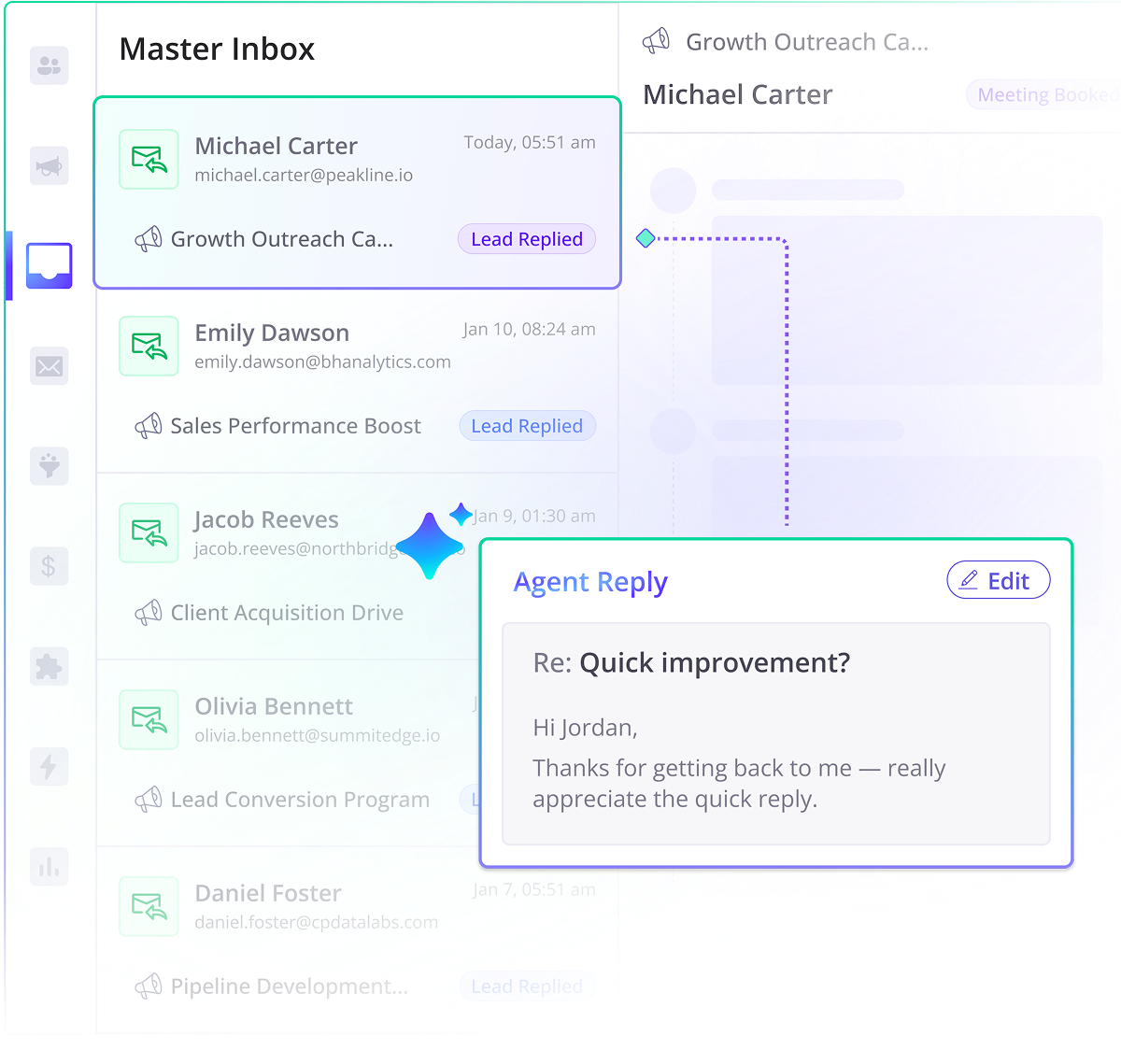 Official Smartlead Master Inbox product interface illustration